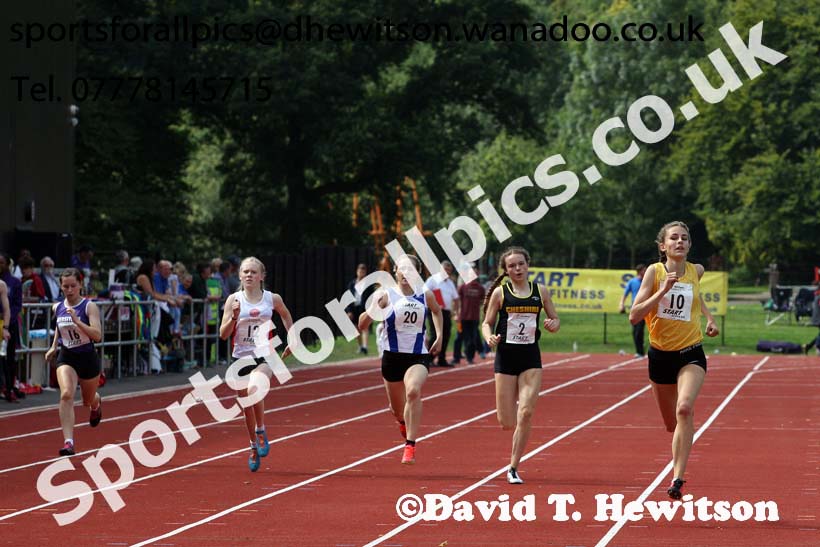 Womens 300 metres at the Northern Inter-Counties under-17s and 15s at Witton Park, Blackburn. Photo: David T. Hewitson/Sports for All Pics